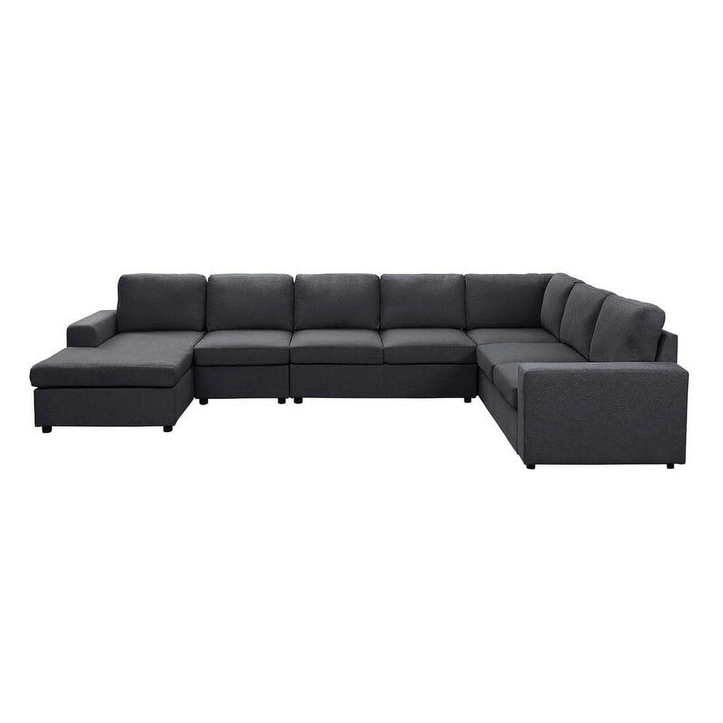 Light Gray Modular Sectional Sofa with Reversible Chaise L6594
