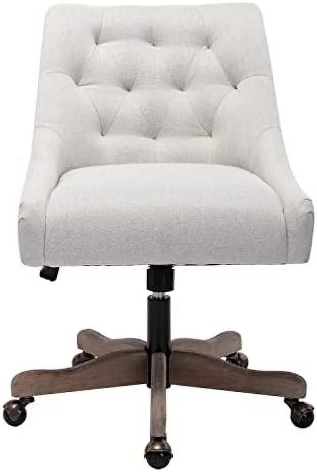 Blue Tufted Swivel Home Office Chair T595
