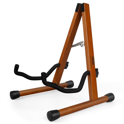 Hardwood Black Foldable Guitar Stand I92216