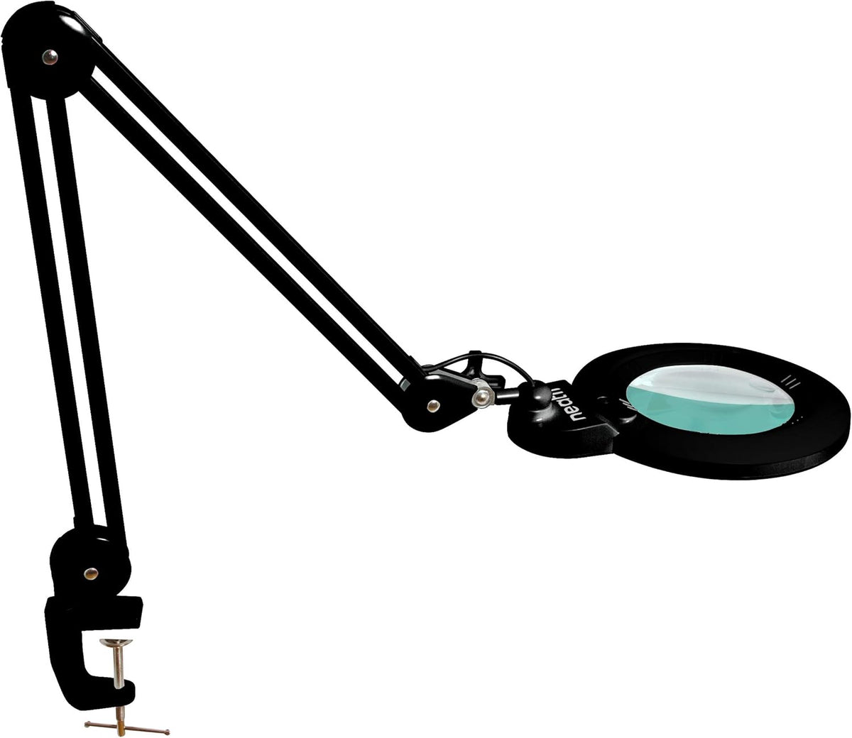 1,200 Lumens Super LED Magnifying Lamp with Clamp, 6 Inches Wide Lens, Black U939