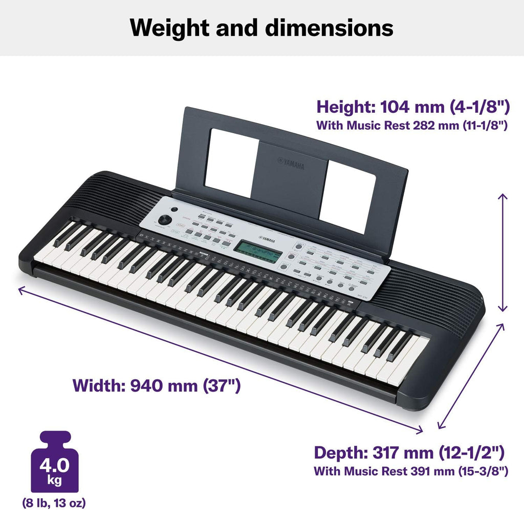 61-Key Portable Keyboard With Power Adapter E20232