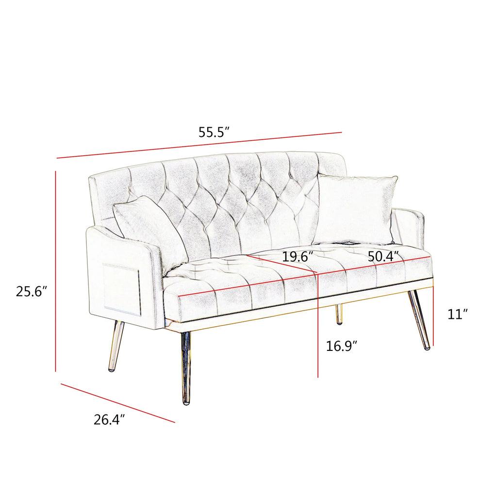 PINK TEDDY FABRIC 2 SEATER SOFA W7008
