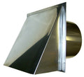 8 inch Round Stainless Steel Wall Cap with Damper B2636
