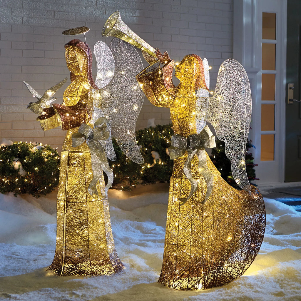 5 Feet Tall Pre-Lit Angel Christmas Decoration N4623