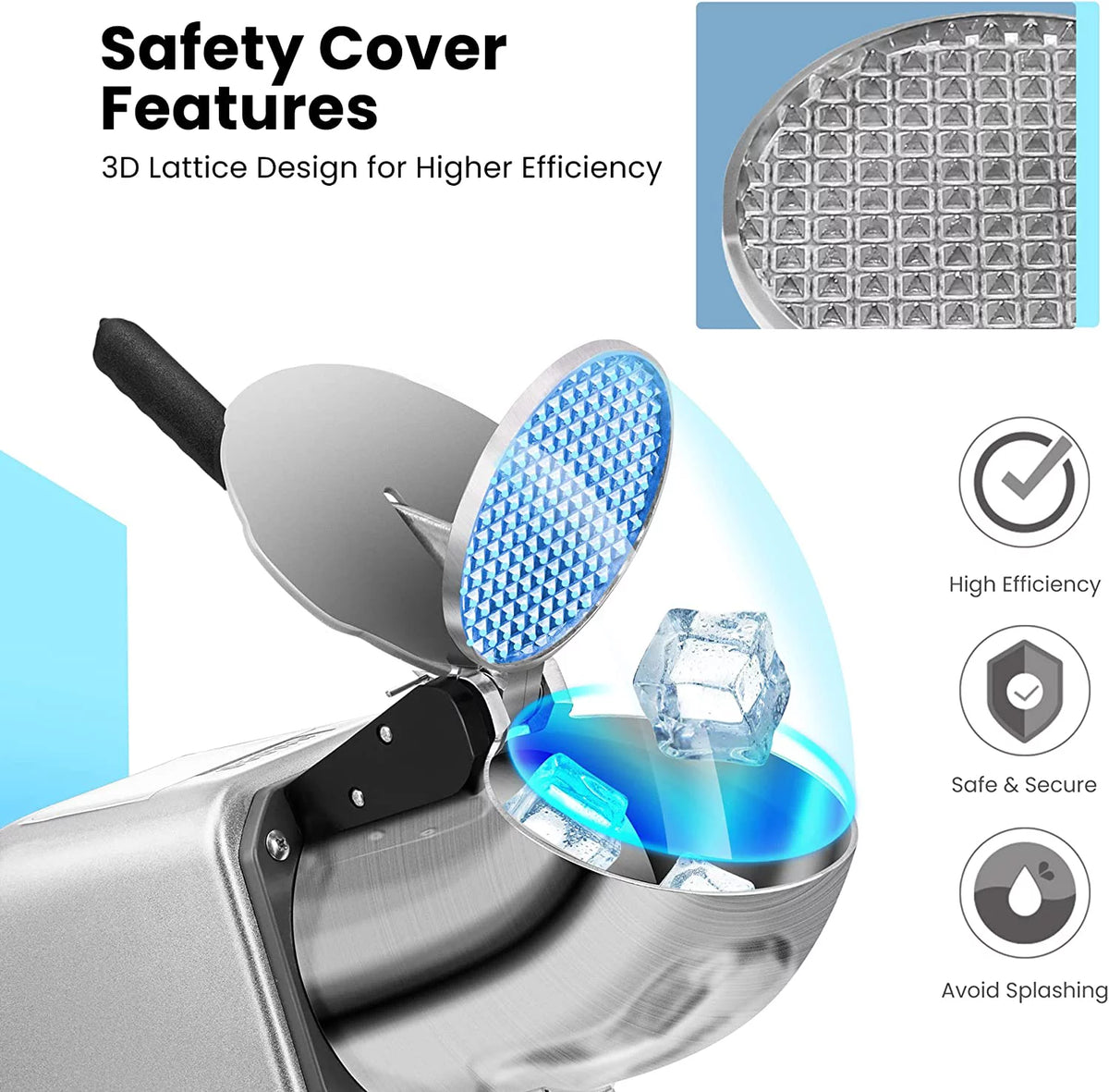 4 Blades Electric Ice Crusher Shaver Snow Cone Maker Machine J99781