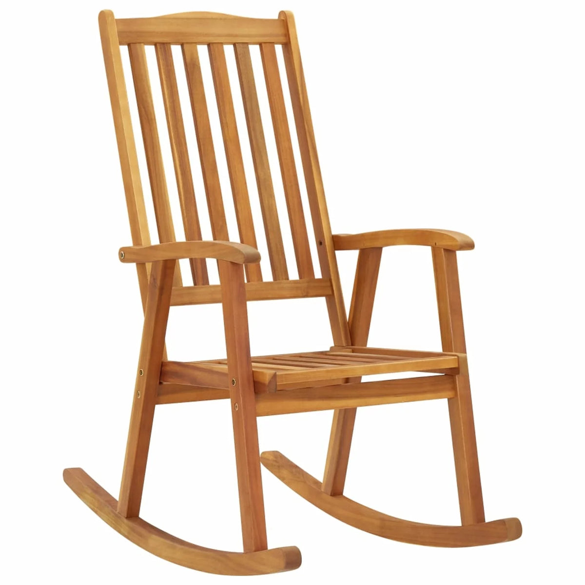 Green Cushioned Acacia Wood Rocking Chair J28783