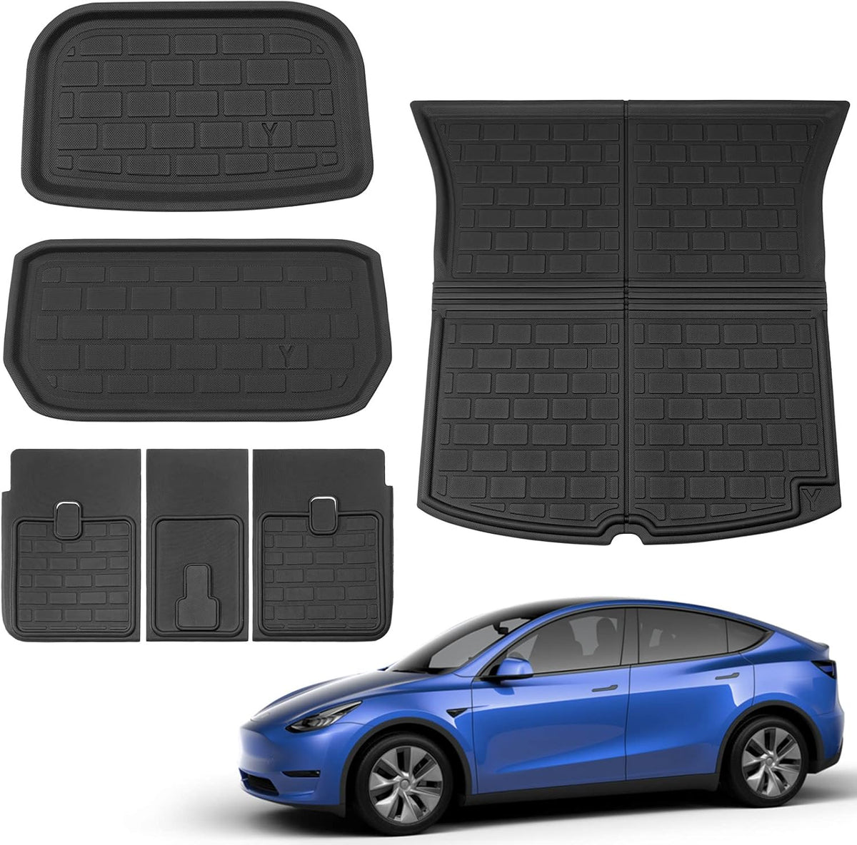 TPR Trunk Mat for Tesla Model Y 5-Seat (Set of 6) M3685