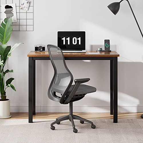 Black Metal Frame Small Computer Desk T9353
