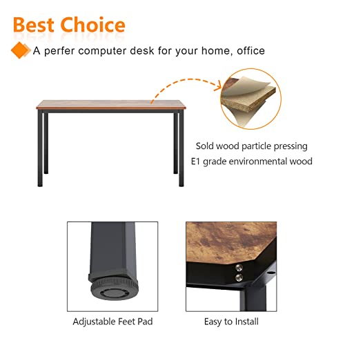 Black Metal Frame Small Computer Desk T9353