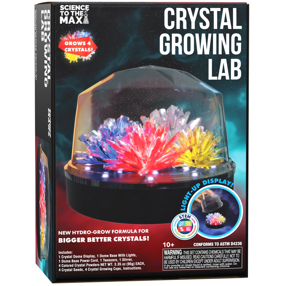 Crystal Growing Science Set with Light Up Display Dome K37711