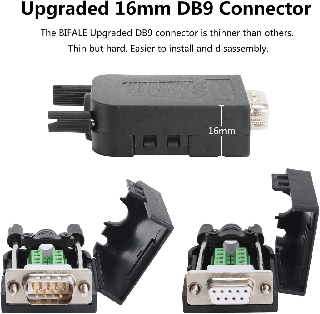 DB9 Solderless Connector 5 Male 5 Female W36491