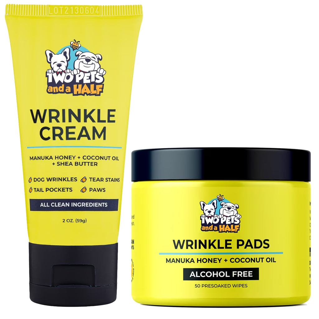 2 Oz Wrinkle Cream and 50 Wrinkle Wipes for Bulldogs V397