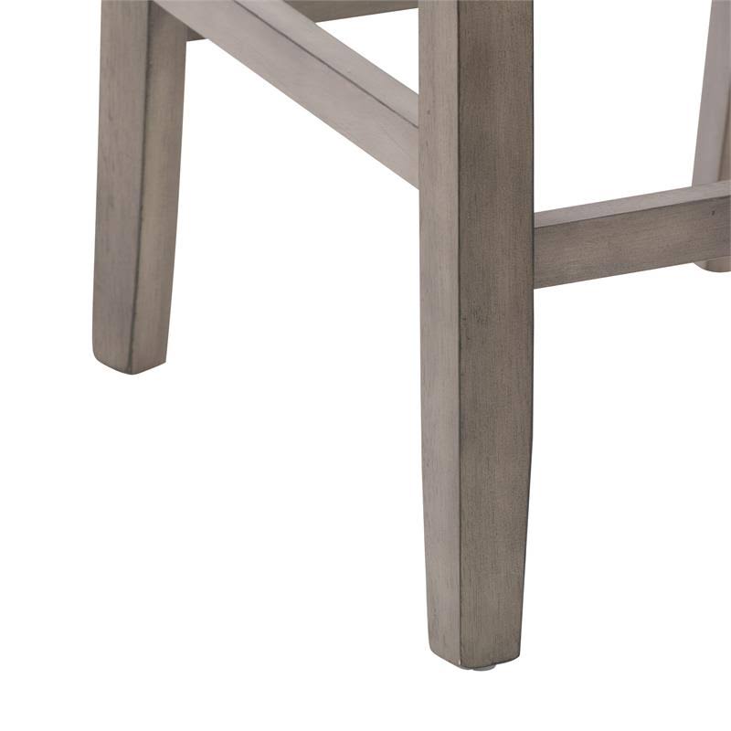 Washed Gray Counter Height Dining Chair Set of 2 Y30494