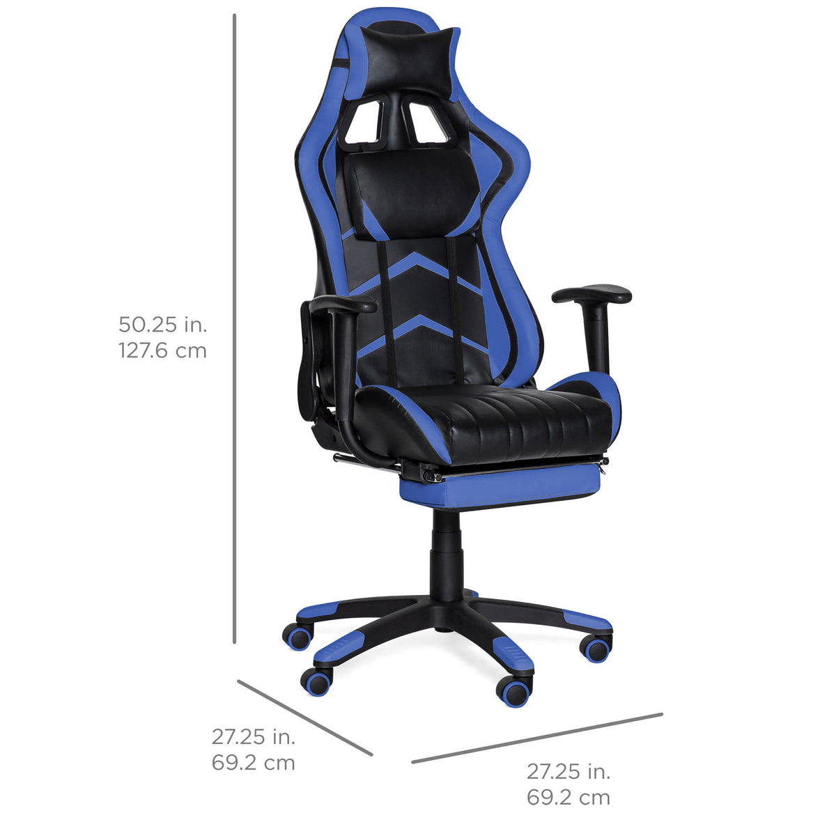Blue Ergonomic Swivel Reclining Office Gaming Chair N880047