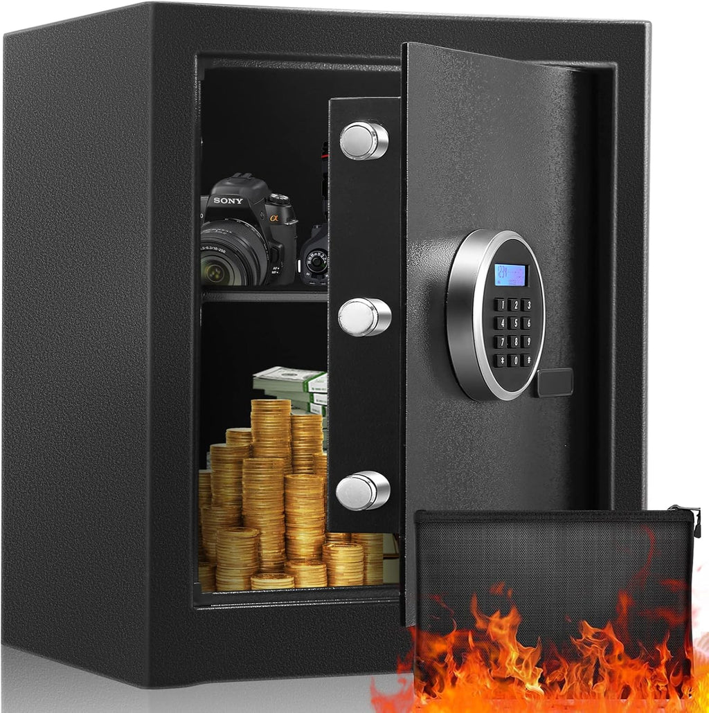 4.0 Cub Fireproof Waterproof Digital Safe Box with Fireproof Document Bag X7993