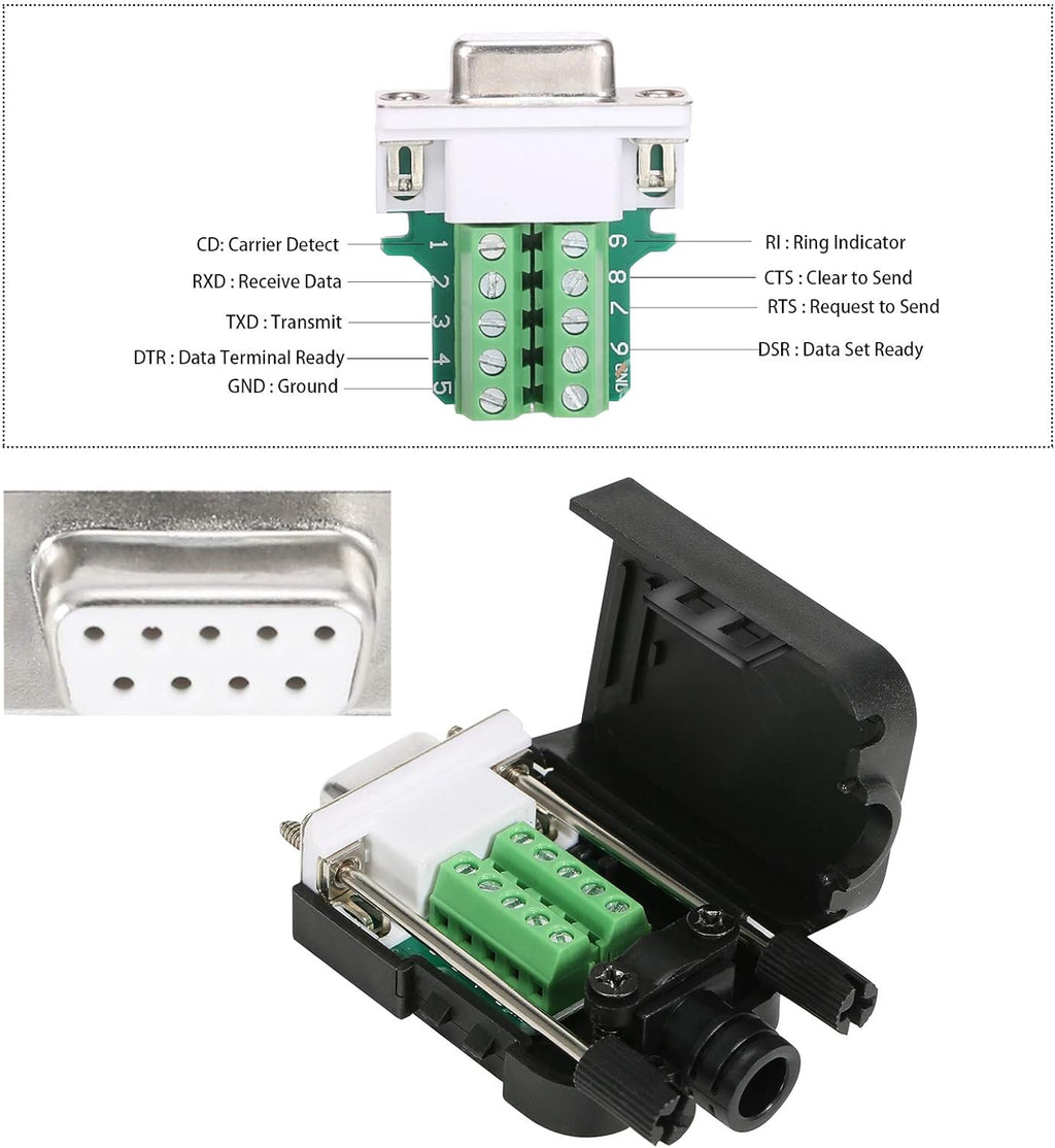 DB9 Solderless Connector 5 Male 5 Female W36491