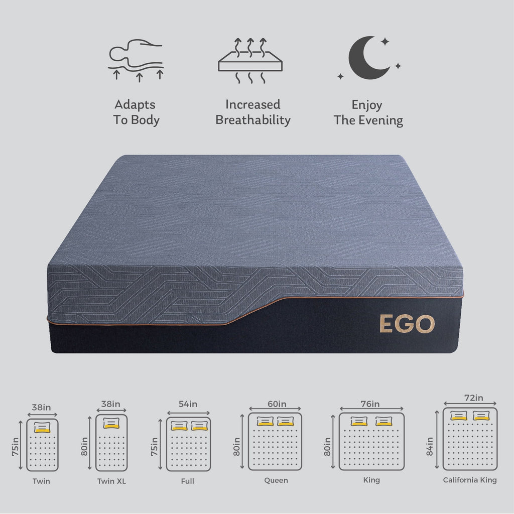 Black 14 inch Queen Memory Foam Mattress V45683