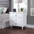 27.9" Oversized 3-Drawer Solid Wood Nightstand K3997