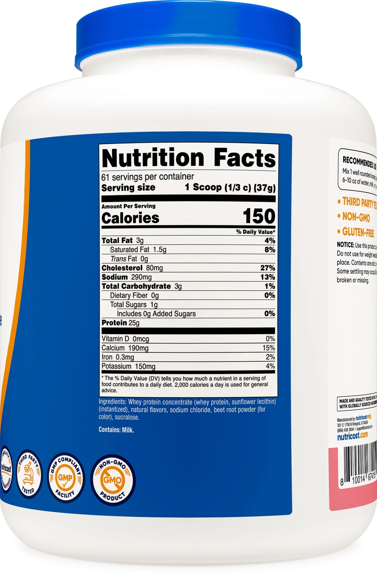 Whey Protein Concentrate Strawberry Milkshake 5LBS W578210