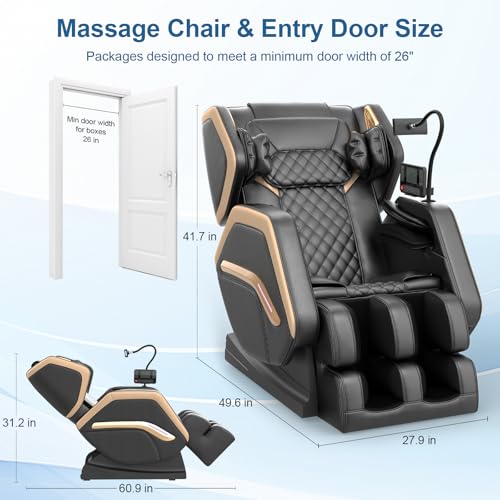 Zero Gravity Massage Chair with 10 Fixed Rollers, Heating, Bluetooth Speaker X189862