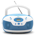 Portable Neon Blue Stereo CD Player with AM/FM Radio Y9042