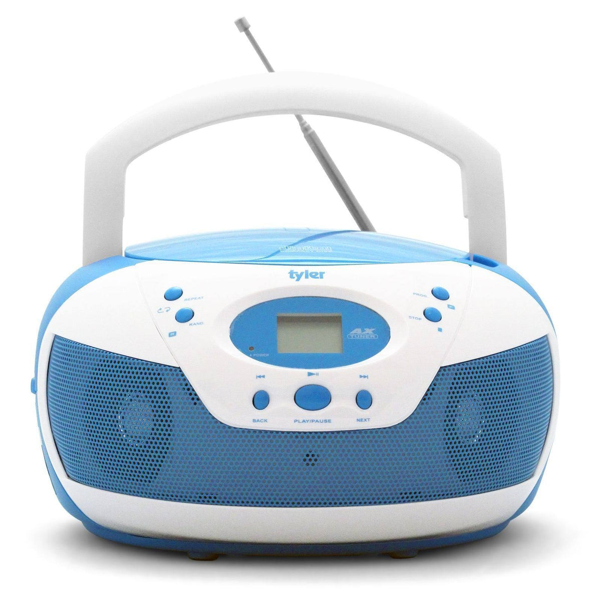 Portable Neon Blue Stereo CD Player with AM/FM Radio Y9042