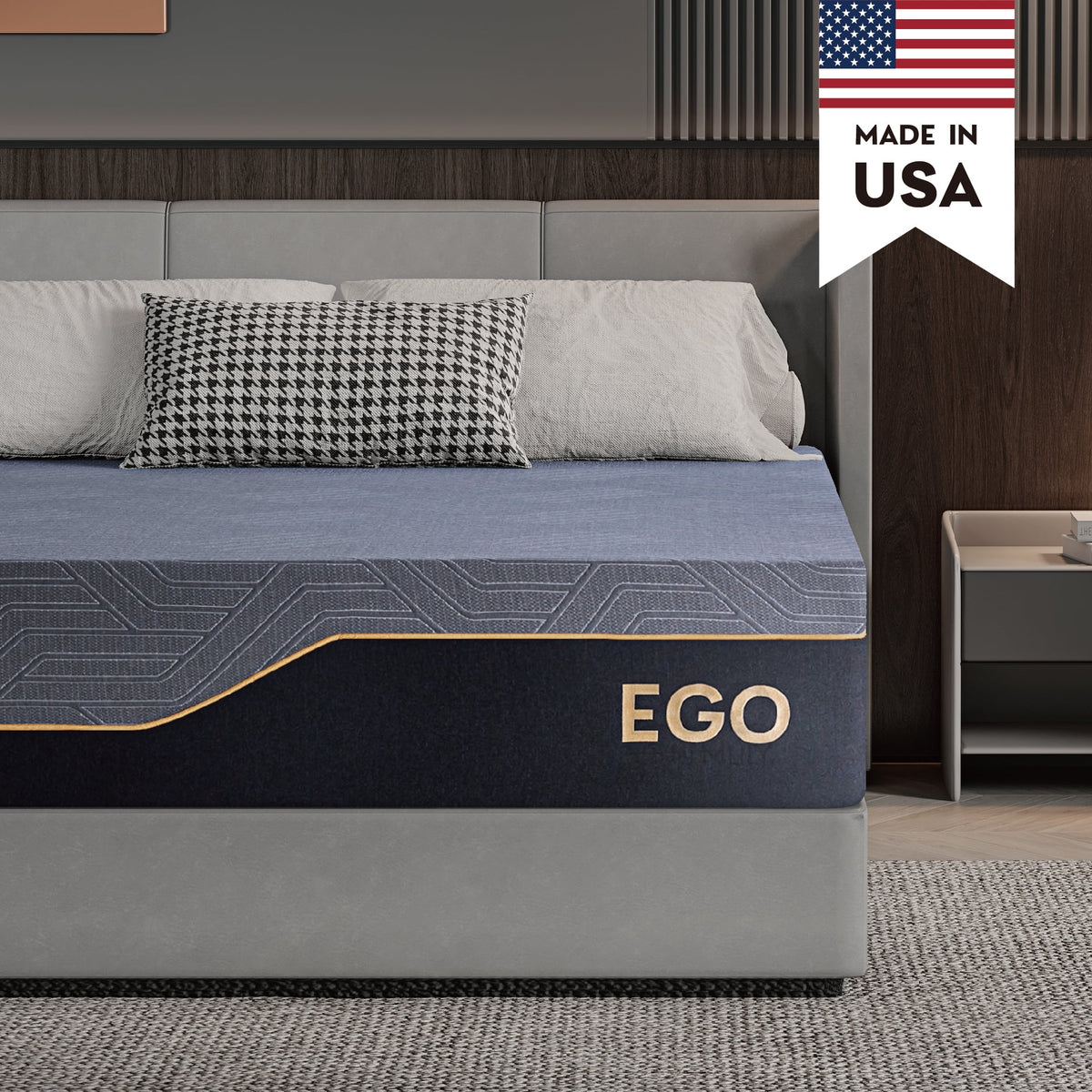 Black 14 inch Queen Memory Foam Mattress V45683