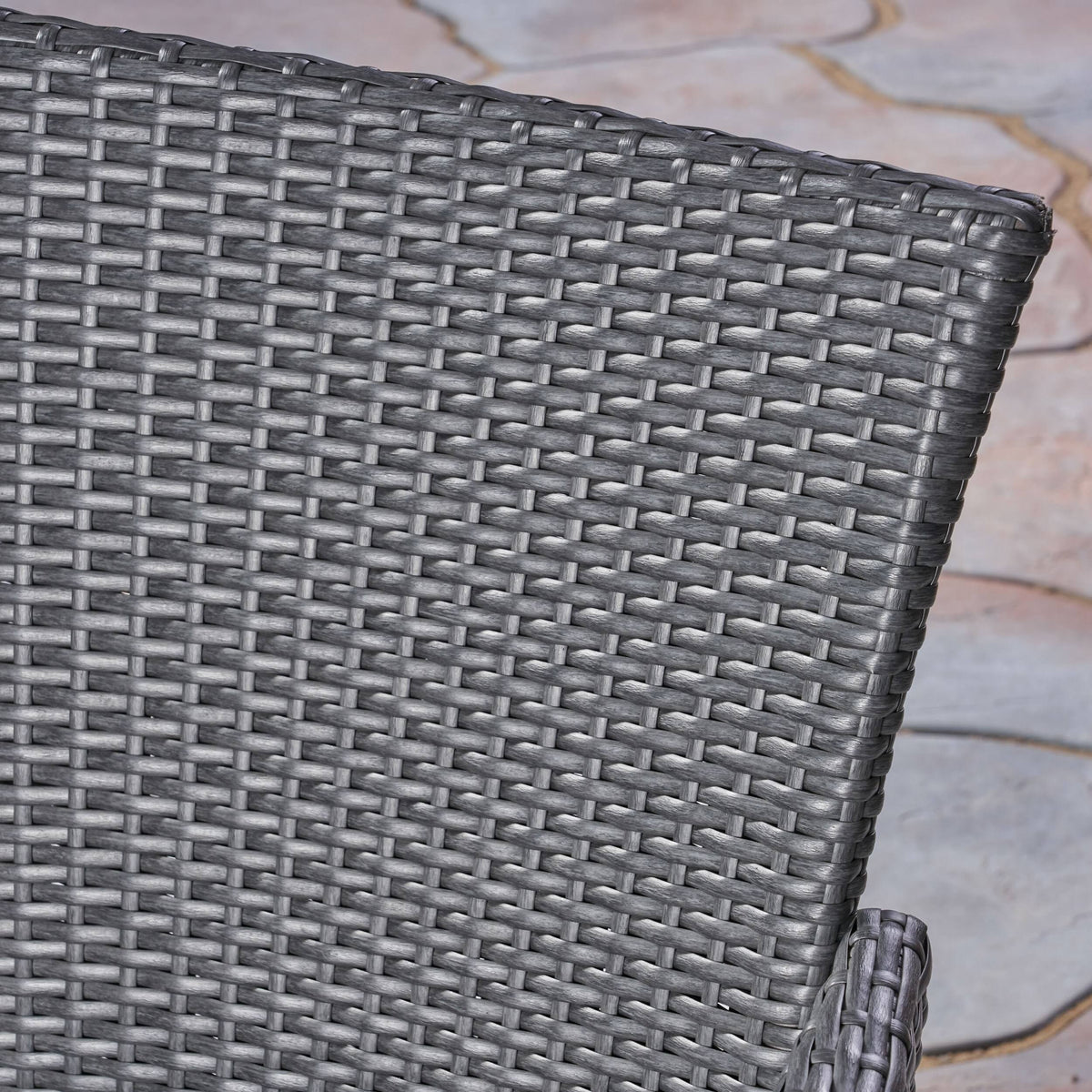 3 Piece Acacia Wood and Wicker Bistro Set A542