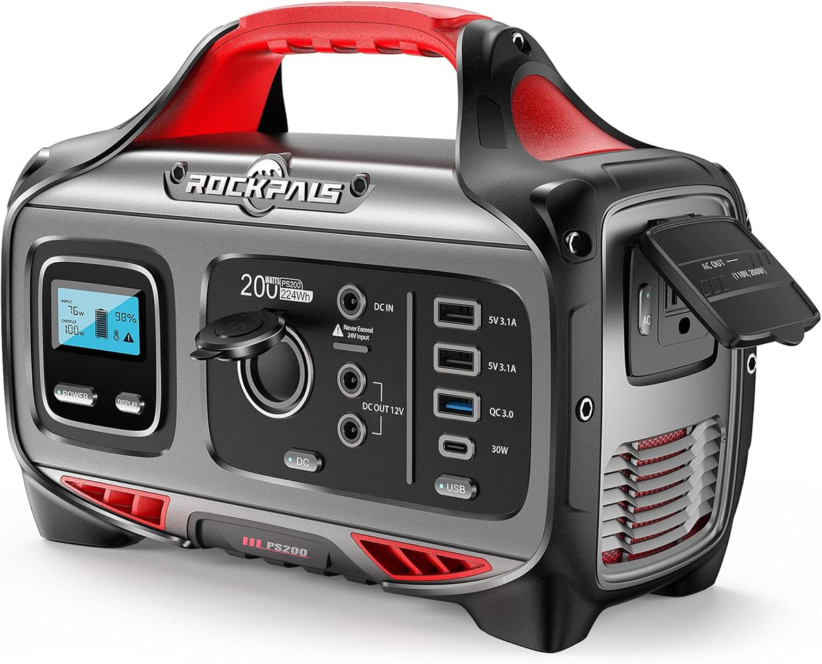 Portable Power Station 200W 224Wh Solar Generator T389