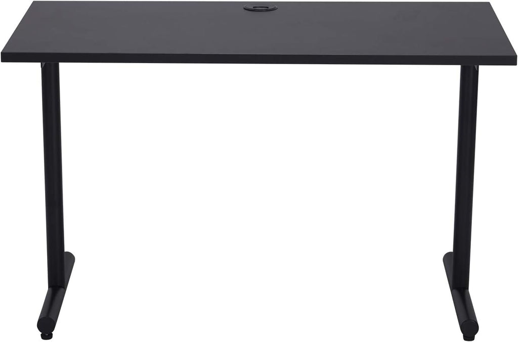 Modern Computer Desk Home Office Workstation Writing Table with Cable Hole, 47 Inch, Coffee L862