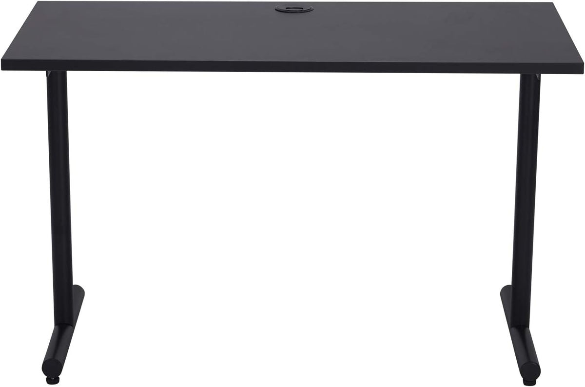 Modern Computer Desk Home Office Workstation Writing Table with Cable Hole, 47 Inch, Coffee L862