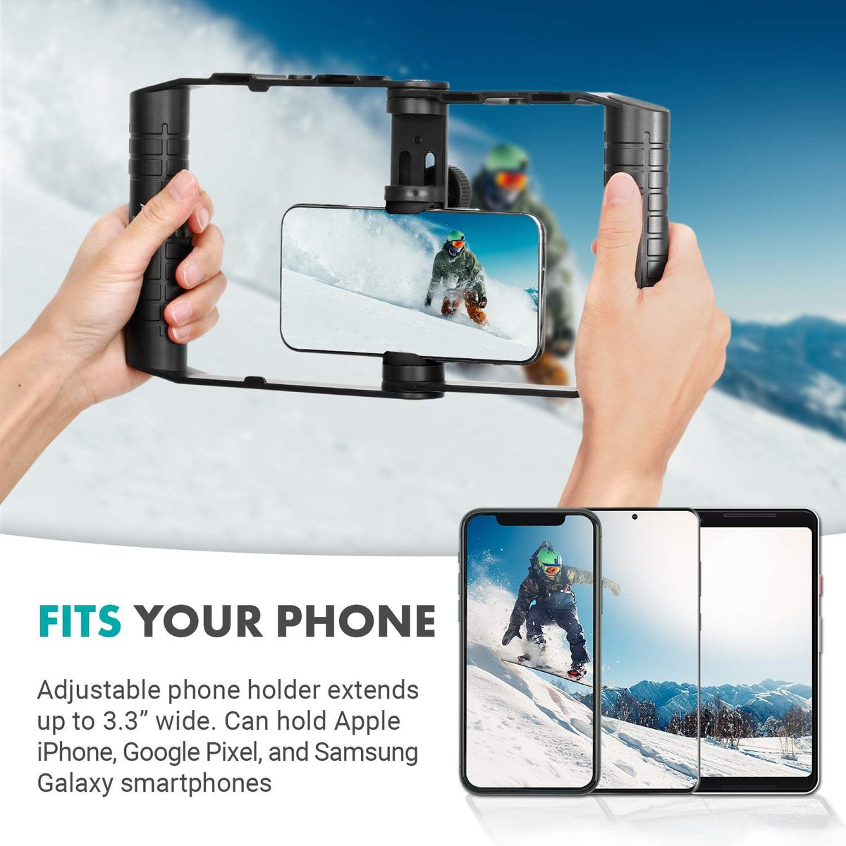 Smartphone Tripod Mount Vlogging Kit Folding Cage Pack of 2 G9115