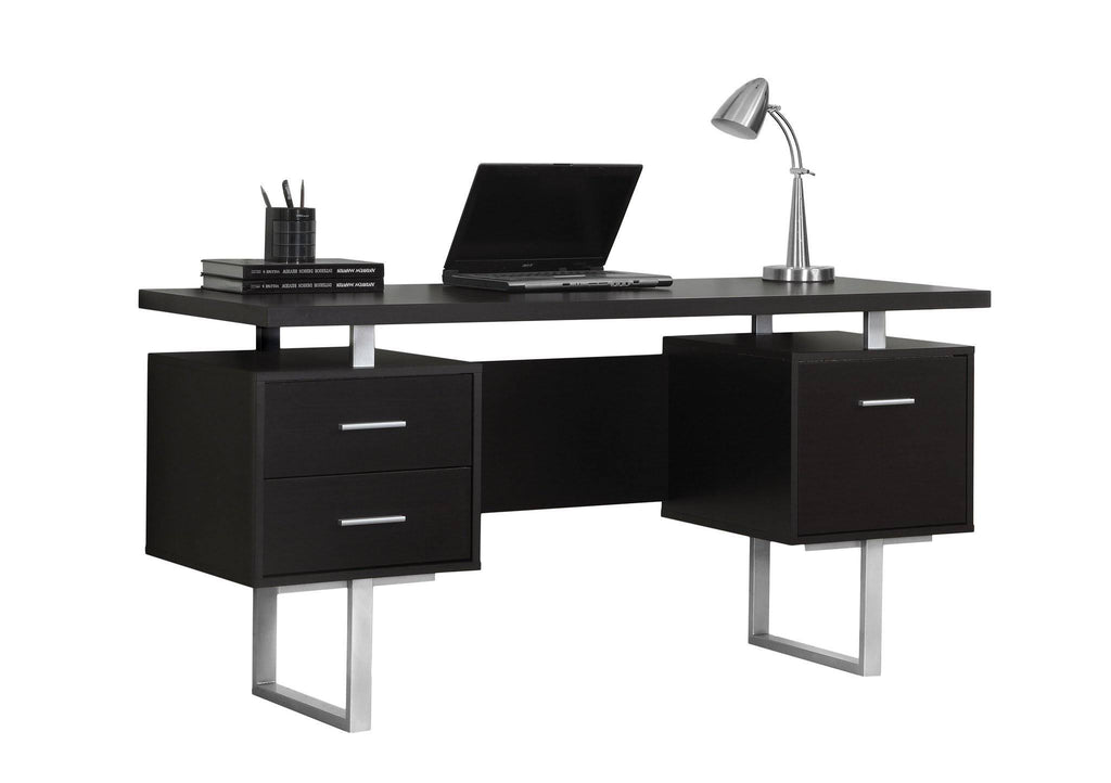 Gray Hollow Core Computer Desk F440115