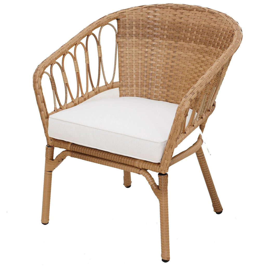 3-Piece Beige Outdoor Wicker Bistro Set P8823