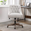 Blue Tufted Swivel Home Office Chair T595