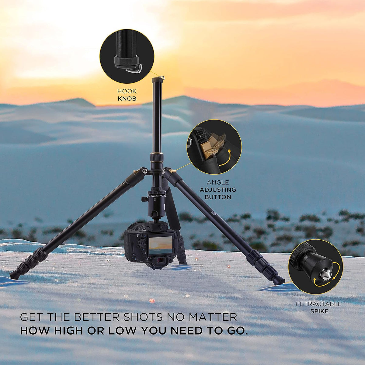63” Tripod & Monopod with 360° Ball Head Aluminum Camera Stand N828267