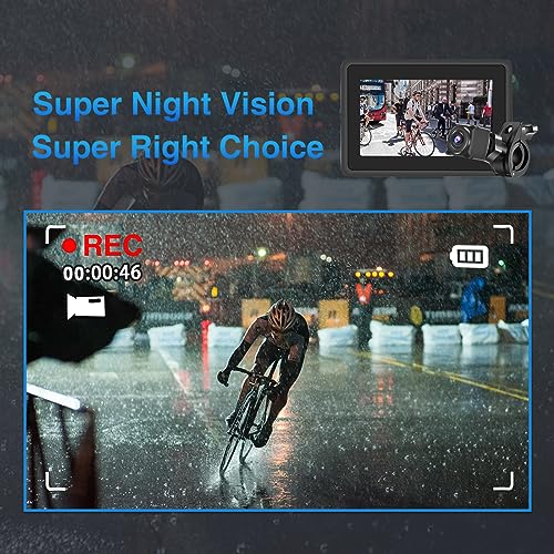 1080P Bicycle Rear View Camera with 4.3'' HD Monitor R397