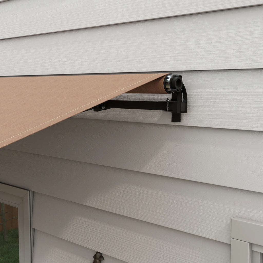 Coffee Patio Retractable Awning Sunshade Shelter C20191