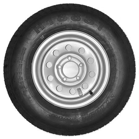 Silver Modular 13 in. 5 Lug Trailer Tire on Rim D67045