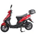 50 Gas Moped with 10" Aluminum Wheels, Rear Trunk, Electric/Kick Start, Black P288812
