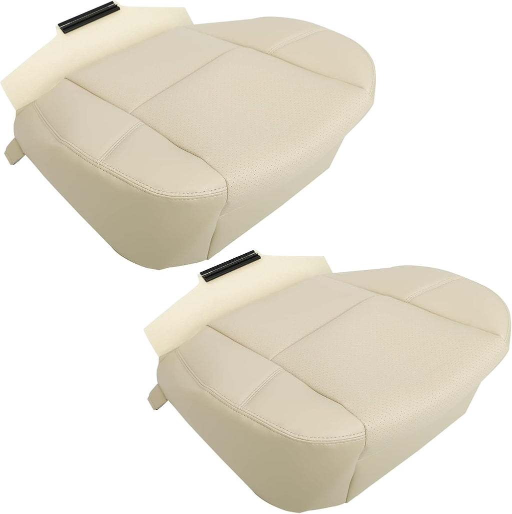 Driver Side Bottom Perforated Leatherette Seat Cover Black Pack of 2 J36700