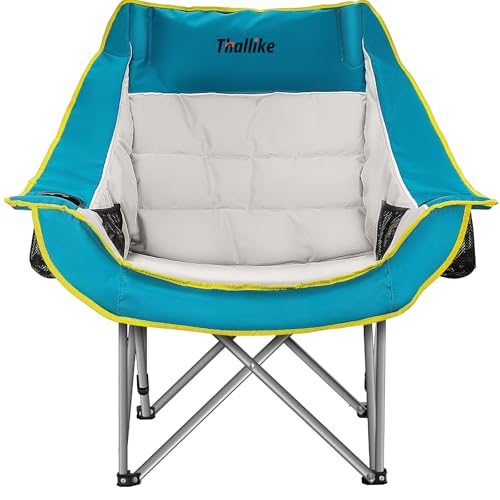 Oversized Heavy Duty Folding Camping Chair with Cup Holders and Carry Bag L4592