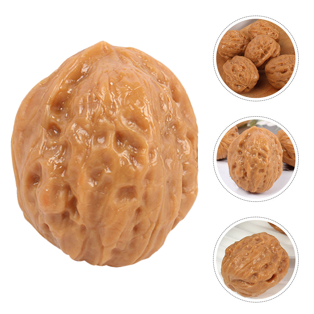 6 Pcs Miniature Artificial Fruit Nuts Decorations N2390