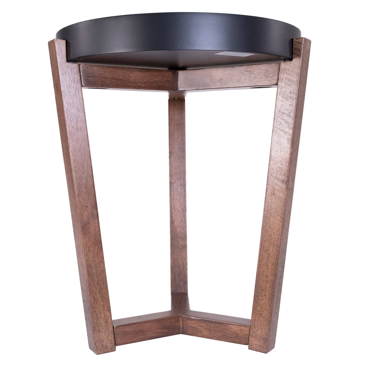 Modern Wood Round Accent Table - White P2621