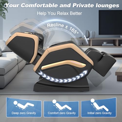Zero Gravity Massage Chair with 10 Fixed Rollers, Heating, Bluetooth Speaker X189862