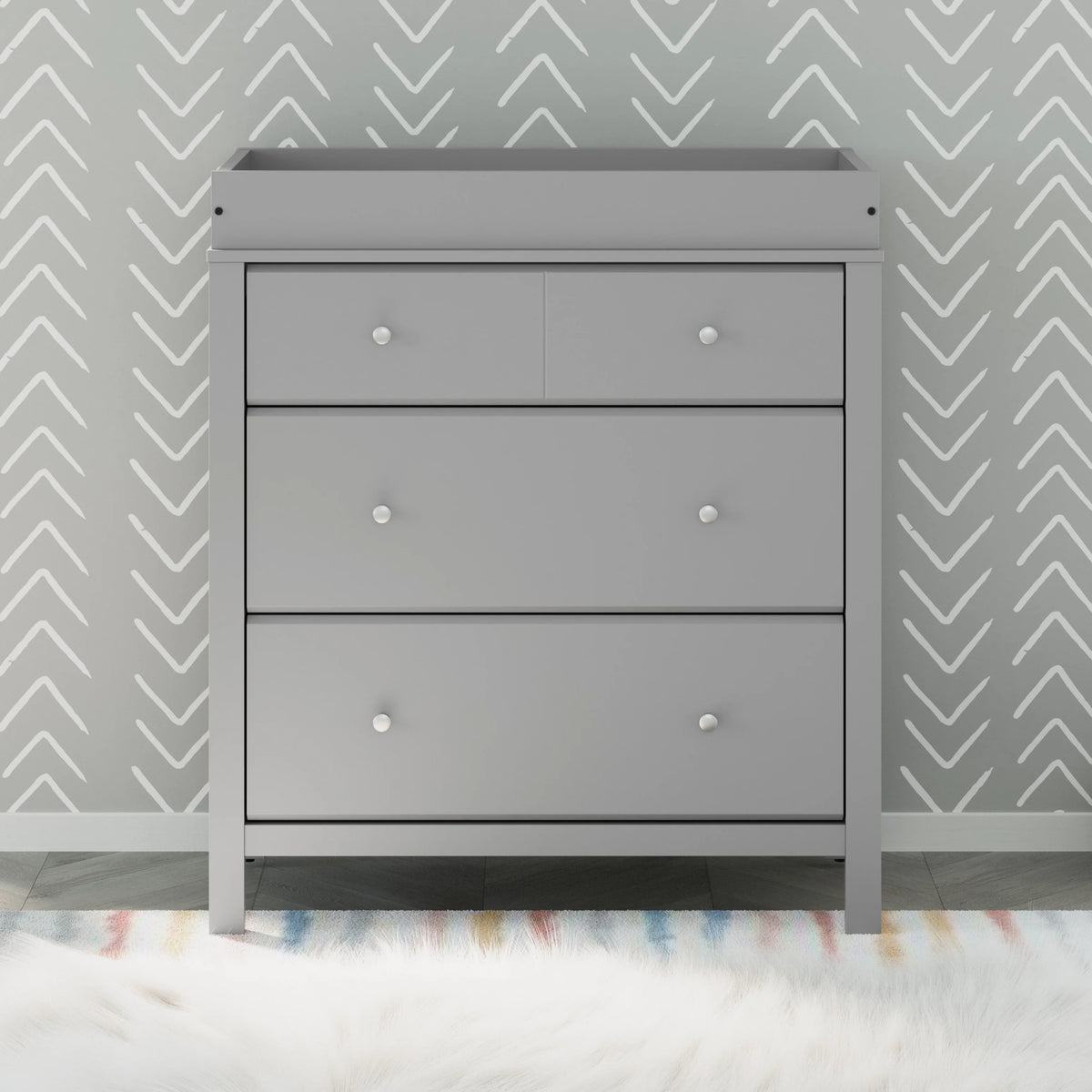 White 3 Drawer Changing Dresser W80052