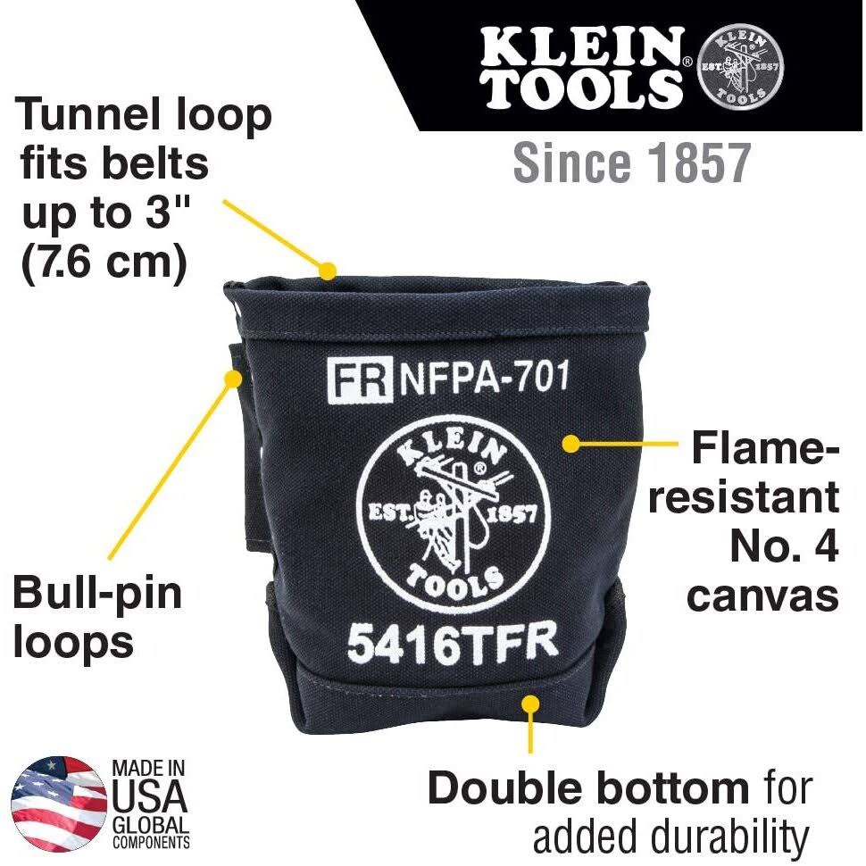Flame Resistant Canvas Bag with Double Bottom and Tunnel Loop, 9-Inch B3454