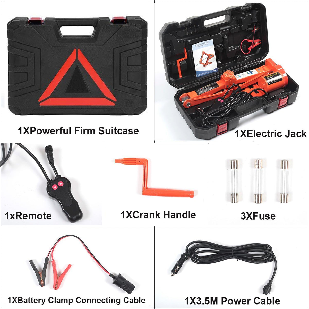 Electric Car Floor Jack 5 Ton 12V Scissor Lift Jack Set with Remote F47173