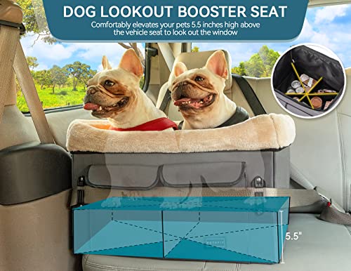 Washable Dog Booster Seat with Carrying Case (Small, Tan) I566479