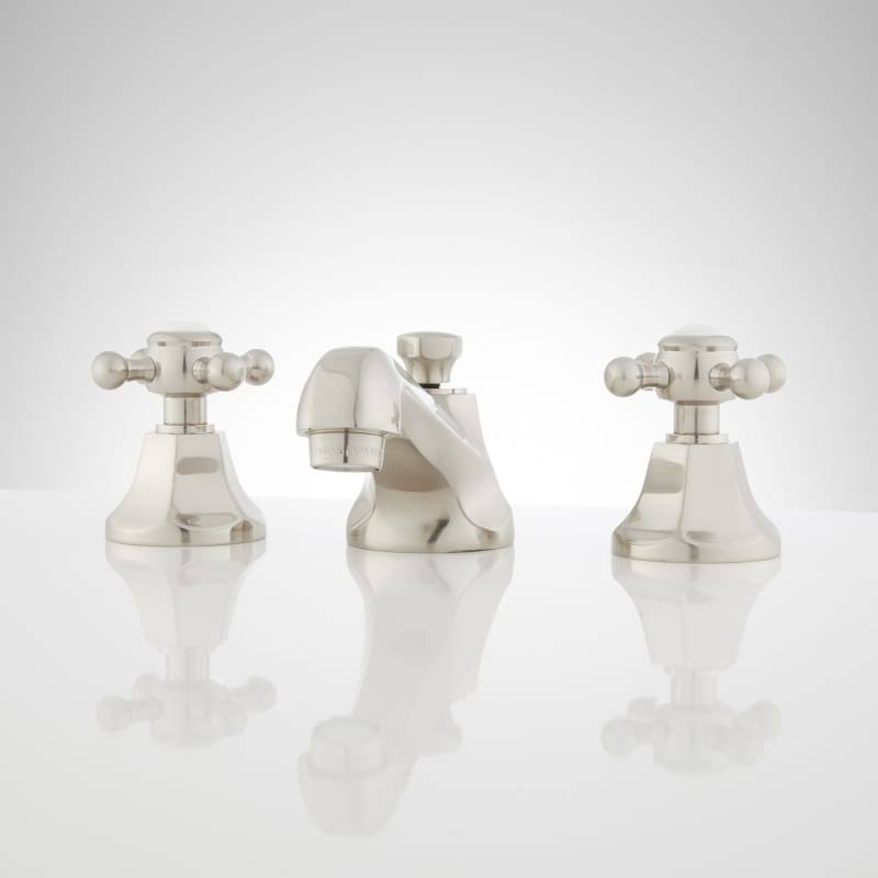 Widespread Bathroom Faucet with Pop-Up Drain Assembly J234166